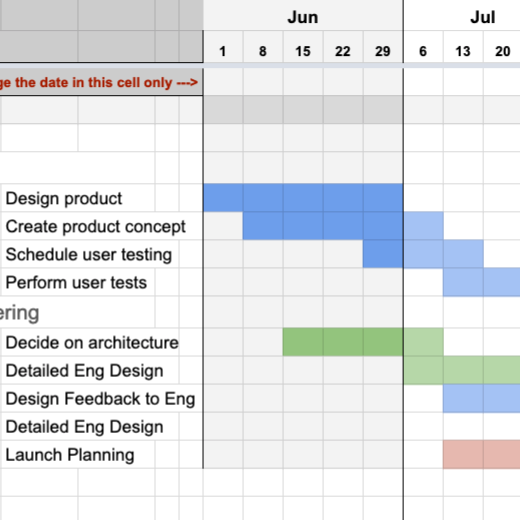 Spreadsheets for Calendar Views